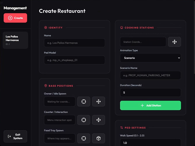 VC Restaurants Creator | Realistic restaurants creator script working with ox_target