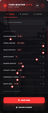 HD Handling Suite - Real Time Handling Editor