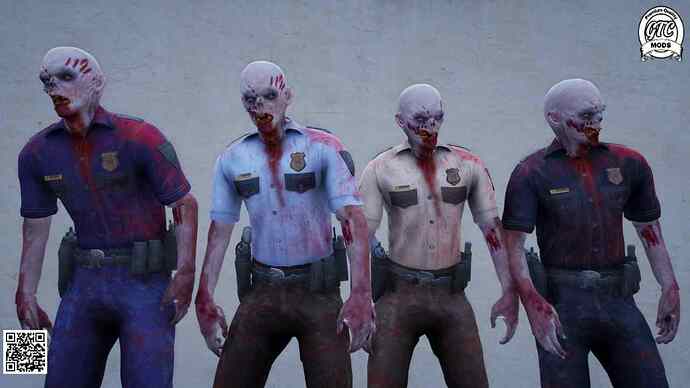 GTA 5 Zombie Police Ped Pack for (FiveMSP)- Custom police zombie ped (12)
