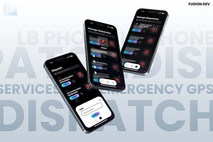 [ESX/QB/STANDALONE] LB Phone - Dispatches App (Live synced) Thumbnail