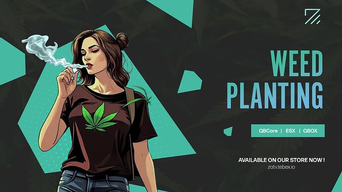 [QBCore/ESX] FIVEM WEED PLANTING + DRYING + CLONING + PROPS Thumbnail