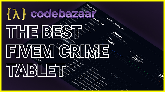 [ESX/QBOX] v1.0 Advanced Crime Tablet MDT with DUI + Hideout System with Furniture Thumbnail