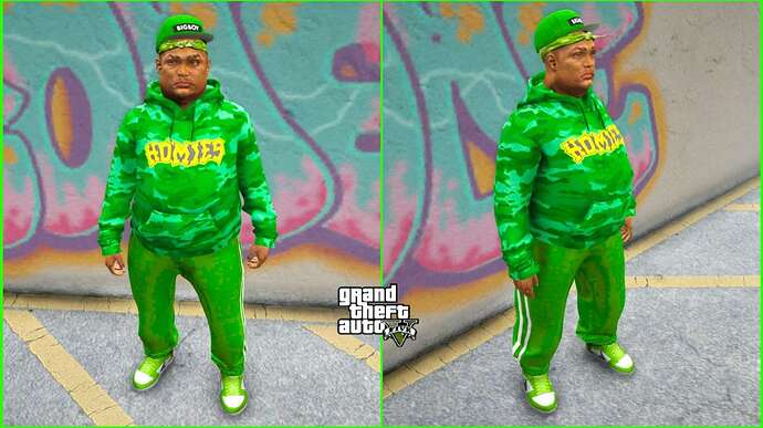 GTA 5 - Green Gang Fat Ped Mod for FiveMSingleplayer (4)