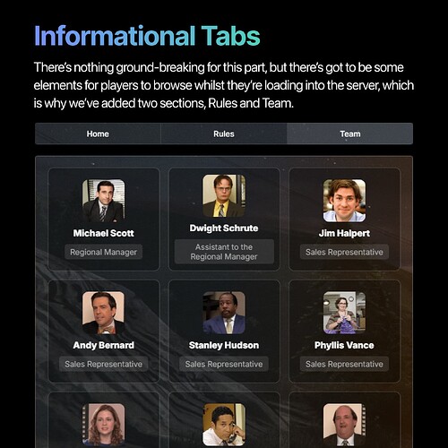 4. Informational Tabs New