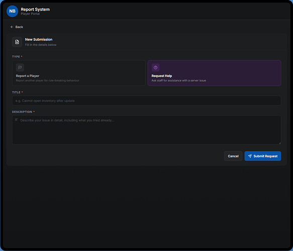 Newily Reports | Player Report & Help System 4