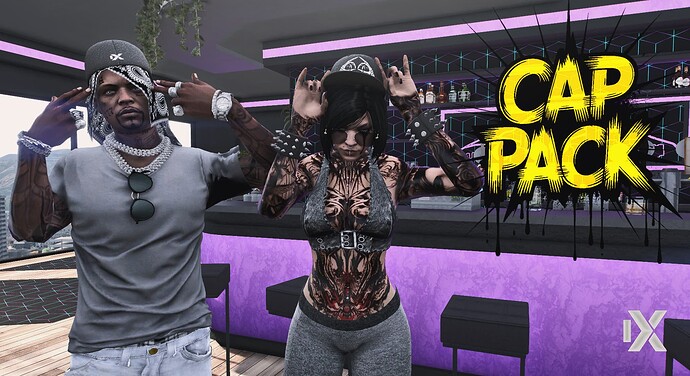 [PAID] Cap Pack (with physics) Fivem - Female & male MP Thumbnail