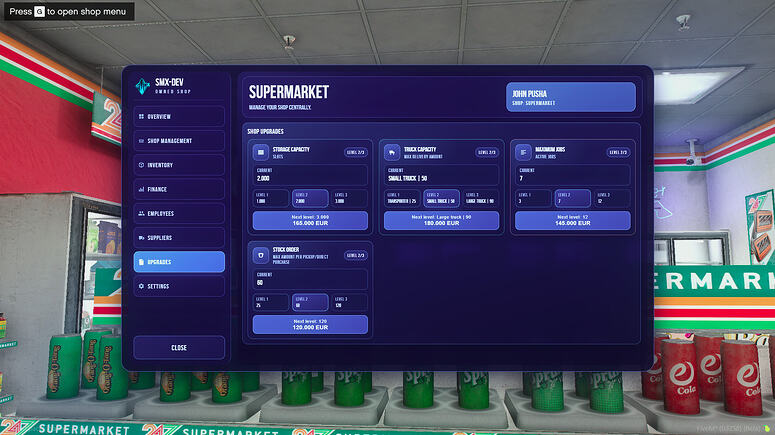 SMX-OwnedShops – Advanced Business & Shop System [ESX/QBCore] - FiveM ...