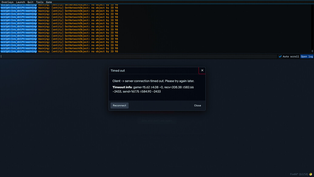 Constant Timeout after Update - FiveM Client Support - Cfx Forum