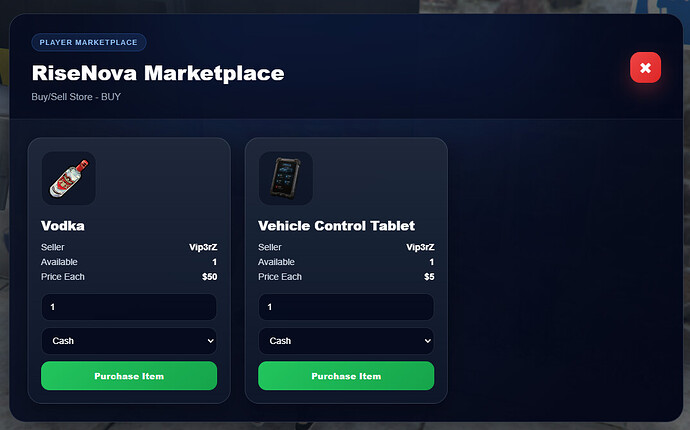 RiseNova Marketplace