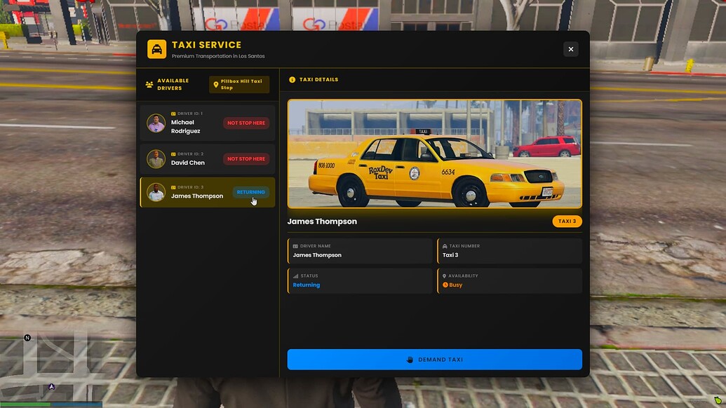 RD Taxi V1.0 - 高级 AI NPC 出租车服务系统