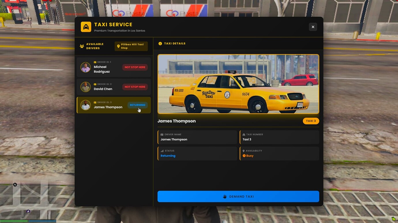 RD Taxi V1.0 - 高级 AI NPC 出租车服务系统