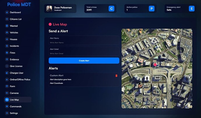 Dusa Police MDT | Advanced Tablet, Cameras, Live Map thumbnail 3
