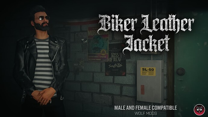 [PAID] [CLOTHING] Male and Female Biker Leather Jacket thumbnail 2