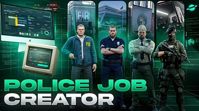 Police Job Creator - All in One department script - FiveM script Thumbnail