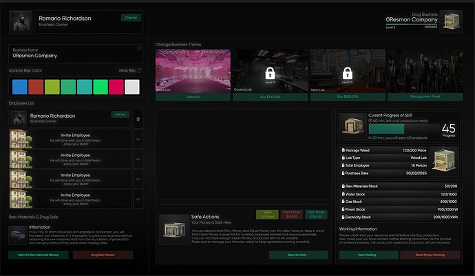 Manageable Multiplayer Drug Laboratory (Drug Business) System  thumbnail 2