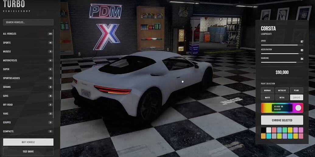 [PAID][ESX/QBCore] Turbo Vehicle Shop – Immersive Dealership System ...