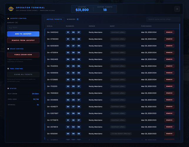 [ESX/QB/QBOX/CUSTOM] Lottery System | Tickets, Jackpot & Admin Tools 5