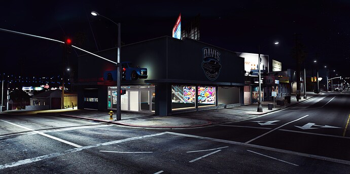 exterior at night