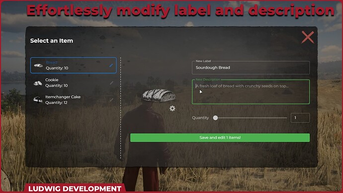 Modify Label & decsriptions