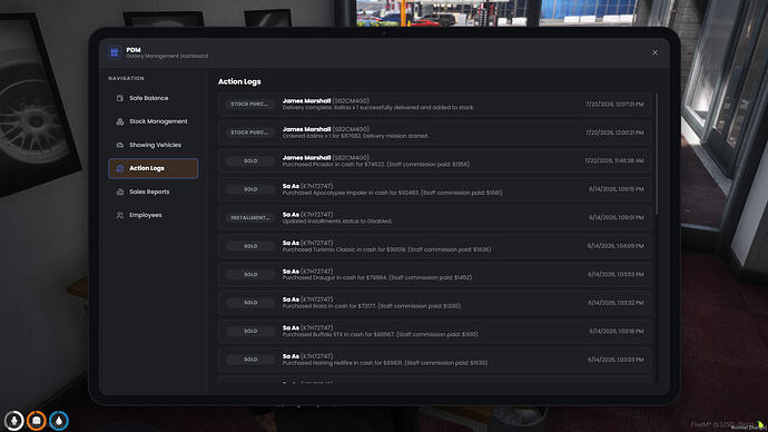 Vehicle Shop Logs