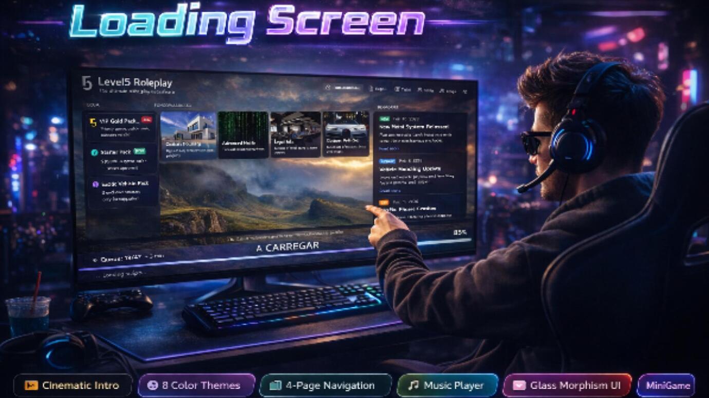 [PAID] [Standalone] Loading Screen -- Cinematic Intro, Glass UI, 8 ...