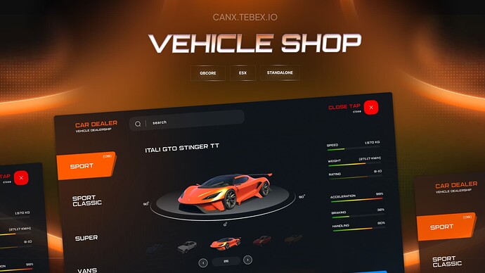 [PAID][STANDALONE] Canx - Veichle shop Thumbnail