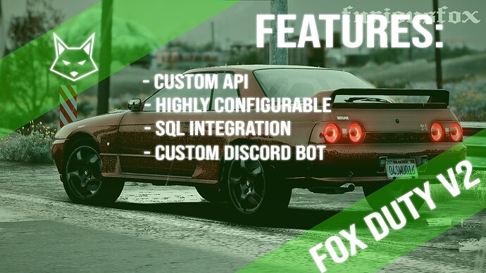 Fox Duty v2 | A FiveM Duty Resource Utilising MySQL | Custom API/ Events Thumbnail