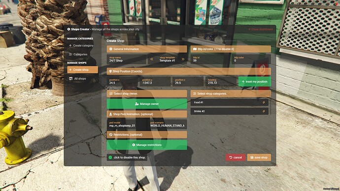 fivem shops script