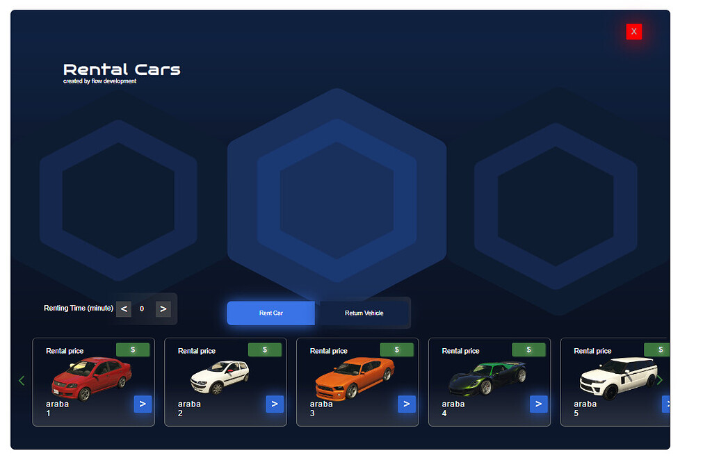 [qb framework & open source ] fi̇vem car rental scri̇pt | flow-rent ...