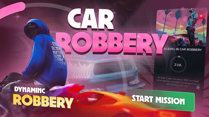 [PAID] [QB-CORE, ESX] PinkFrog Car Tracking GPS Heist: AI PED FiveM Voice and Experience System [TRACKER] Thumbnail