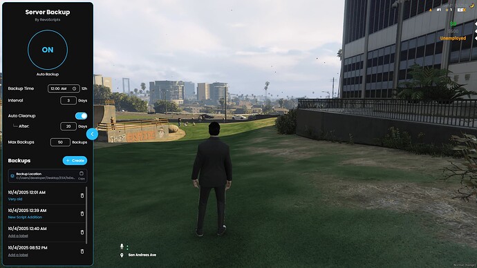 FiveM Server Backup Script