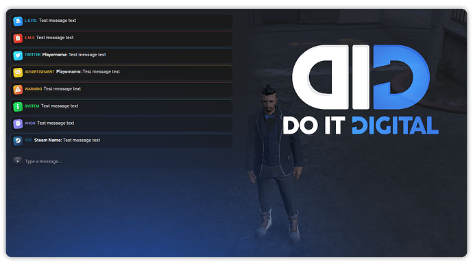 Advanced Chat System | 9 Themes | Live Editor | RP Ready [ESX/QBcore/Standalone] [PAID] thumbnail 9
