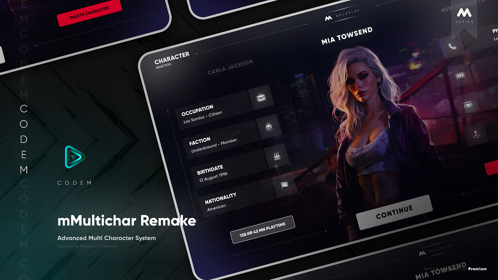 CodeM mMultichar Remake (Advance Multicharacter System) - FiveM ...