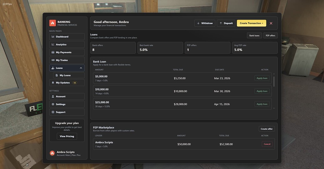 [ambr4] Advanced Banking System - FiveM Releases - Cfx.re Community