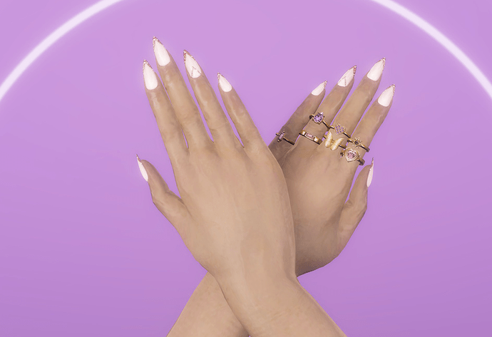 [PAID] Nails with glitter ends for MP Female Thumbnail