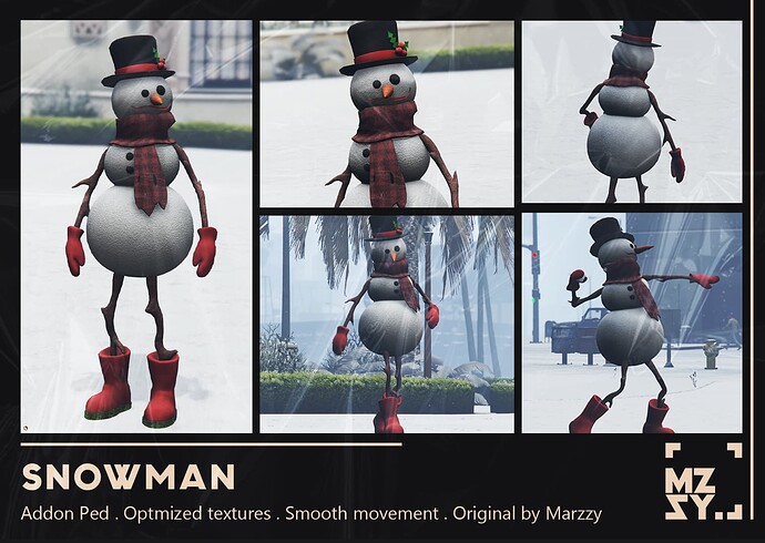 [ADDON PED] Snowman - Xmas Ped Thumbnail