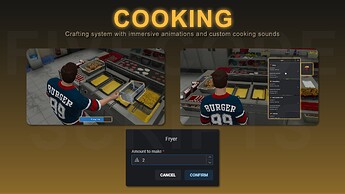 FiveM Burger Shot Job - Cooking - Crafting system with immersive animations and custom cooking sounds