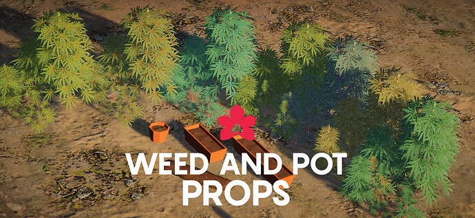 🌿 Weed Props Pack – 53 Props & 7 Colours