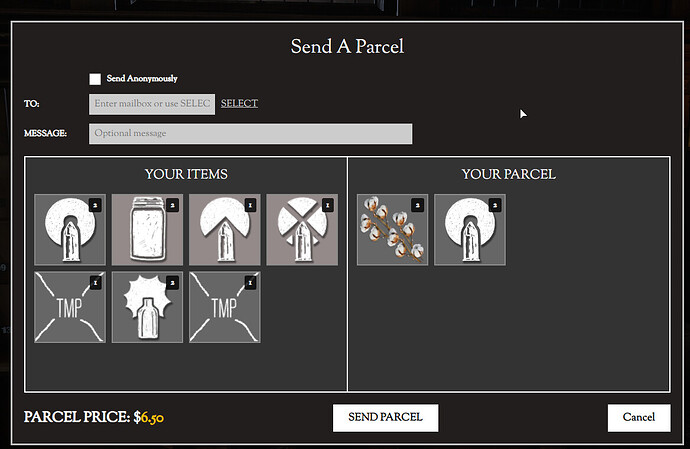 Sending a parcel