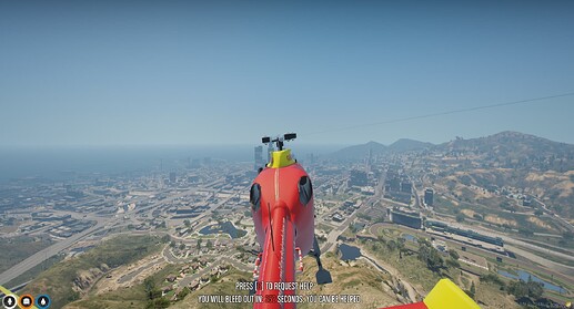 Helicopter transport to hospital