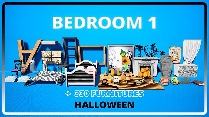[PROPS] Halloween | Bedroom 1