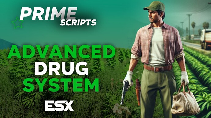 [ESX] primeDrugs 🪴 - Plantable Drug System with effects, growing plants, processing tables Thumbnail