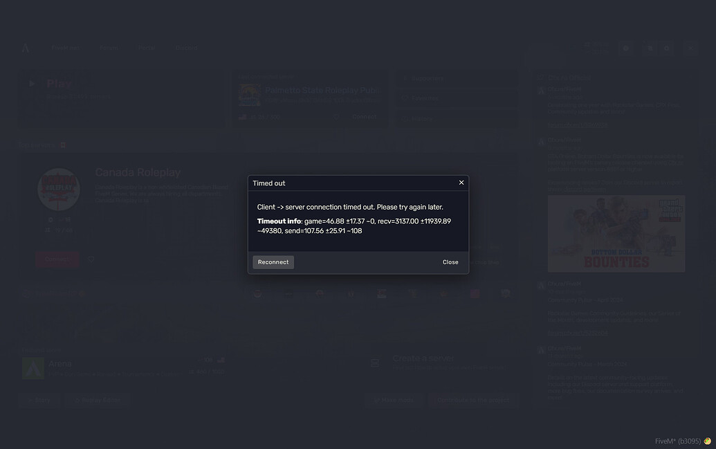 Unable to load into any server - FiveM Client Support - Cfx.re Community