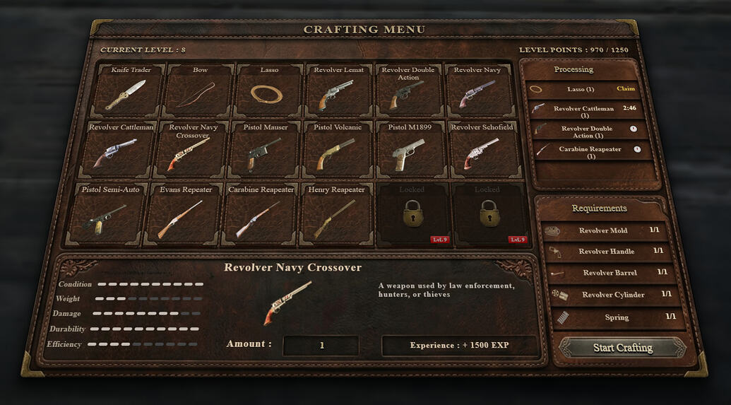 The Ultimate Crafting Menu [Vorp] - RedM Releases - Cfx.re Community