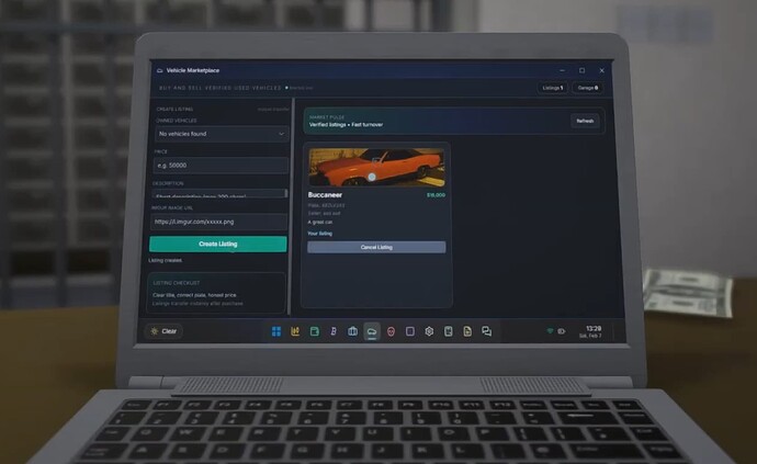 Real 3D Laptop system - Stocks, Crypto, Darknet, Vehicles, Jobs, Casino [ESX/QB/QBox] thumbnail 5