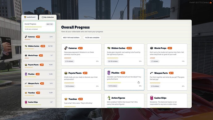 🔍 Collectables: 1100+ Items, Stickerbook UI & Leaderboards thumbnail 7