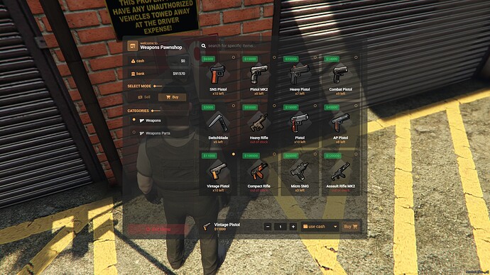 fivem pawnshop creator - weapons