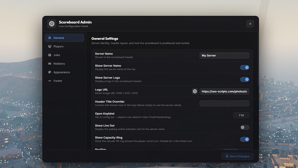 OOS Scoreboard - Modern live FiveM scoreboard with in-game admin panel ...