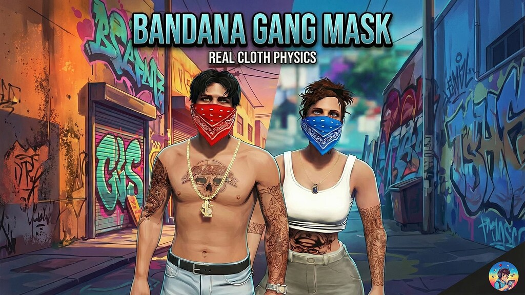 Bandana Mask with Physics