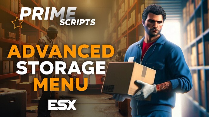 [ESX] primeStorage - BEST Warehouse System (Money, Items, Weapons, Vehicles) With Upgrades and Second keys Thumbnail